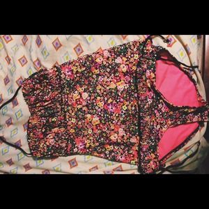 Floral 2 piece bathing suit