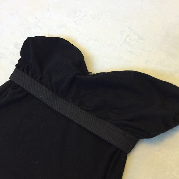 Black Chiffon Blouse w/Black strapless shirt ❤️ - Picture 3 of 4