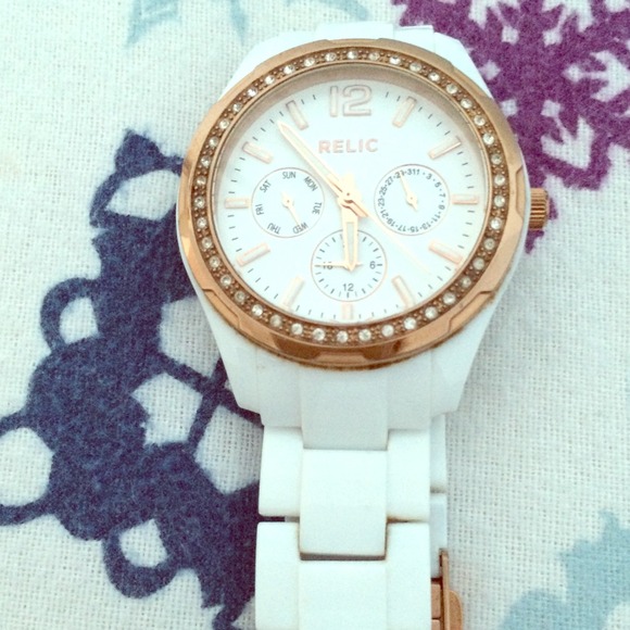 White and Rose Gold Relic Watch