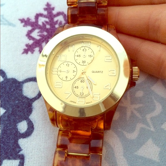 Tortoise Shell and Gold Watch