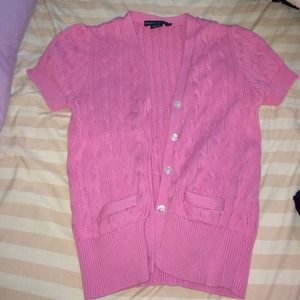 Ralph Lauren short sleeve sweater button-up Large