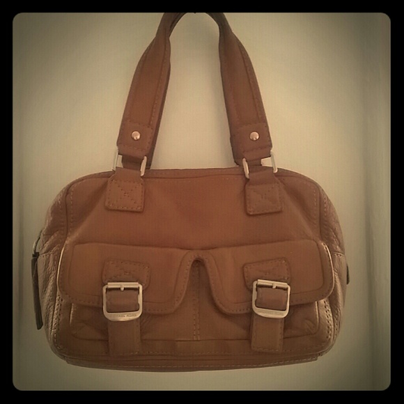 Michael Kors Leather Cognac Satchel