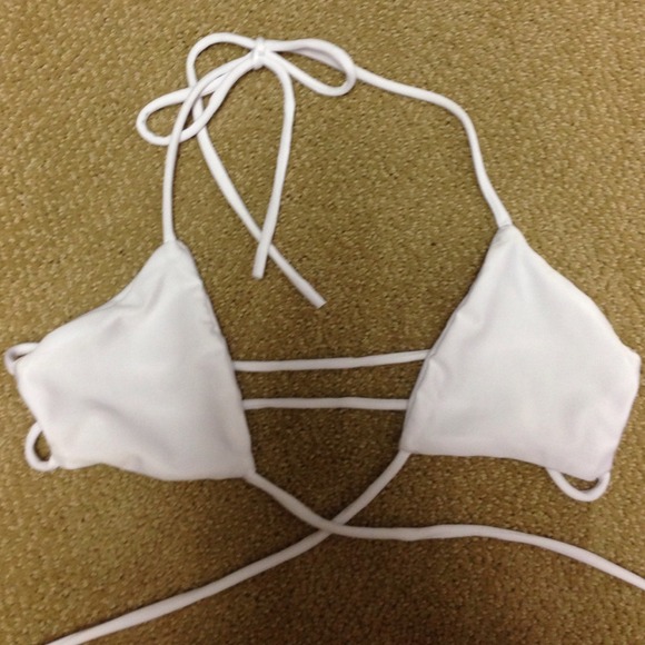 White Nalu Swimwear Top never worn