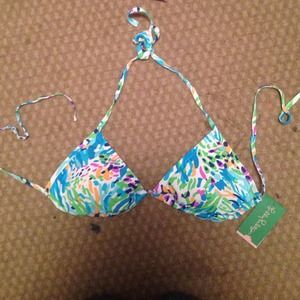 Lilly Pulitzer String Bikini Top Sea Soirée