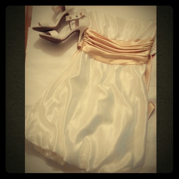 White and gold dress