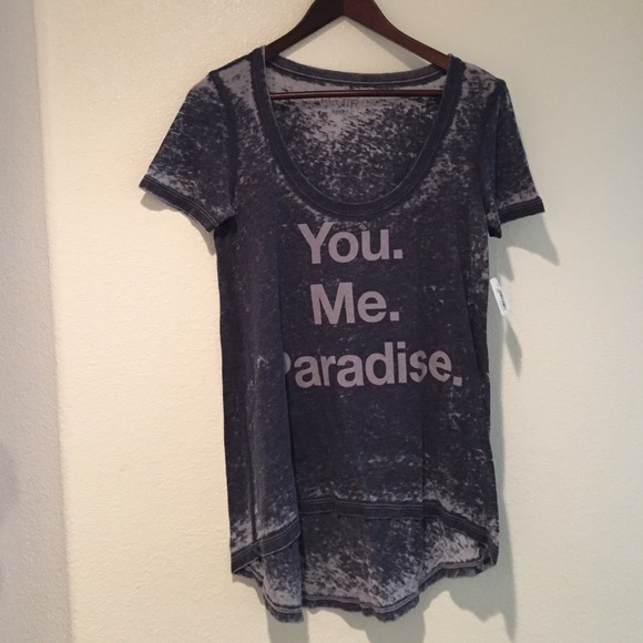 NWT Macy's Graphic Tee "You Me Paradise"