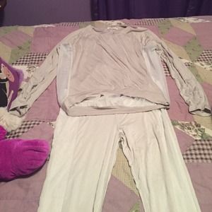 Set with sheer back and sheer sides on pants