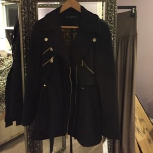 Via Spiga black trench coat