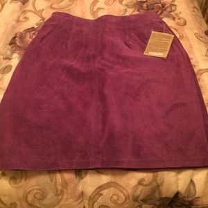 Genuine leather skirt