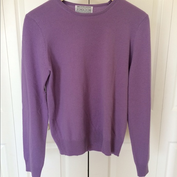 Saks Fifth Avenue Lilac Cashmere Sweater