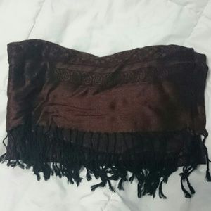 Chocolate pashmina scarf