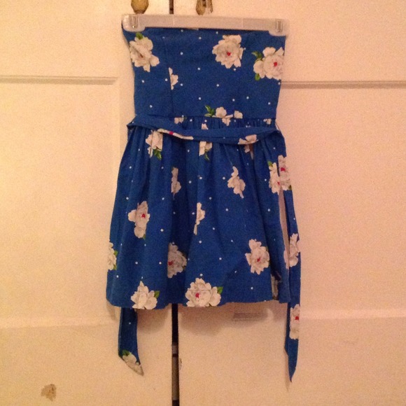 Strapless floral dress