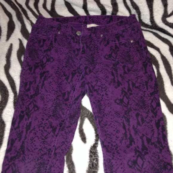 snake skin print pants, size 5 juniors