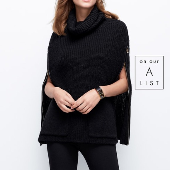 Ann Taylor Side Zip Poncho