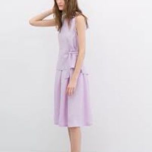 Want! Zara one side buckle lilac blouse