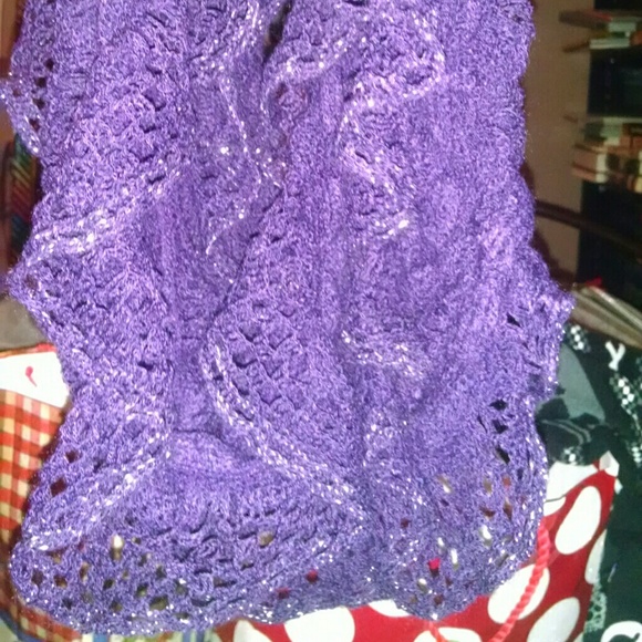 Purple Loop Scarf - Picture 2 of 3