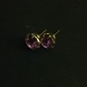 Pink crystal earrings
