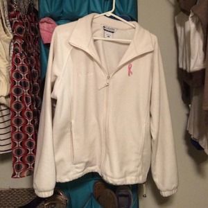 XL White Breast cancer awareness jacket