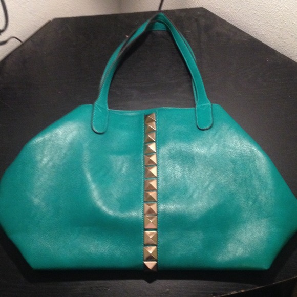 Charming Charlie Handbags - Studded turquoise purse