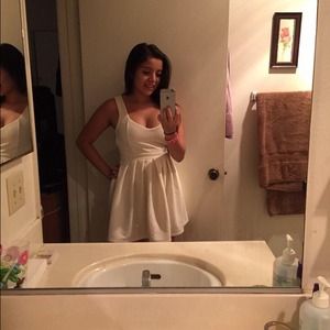 White heart shaped dress