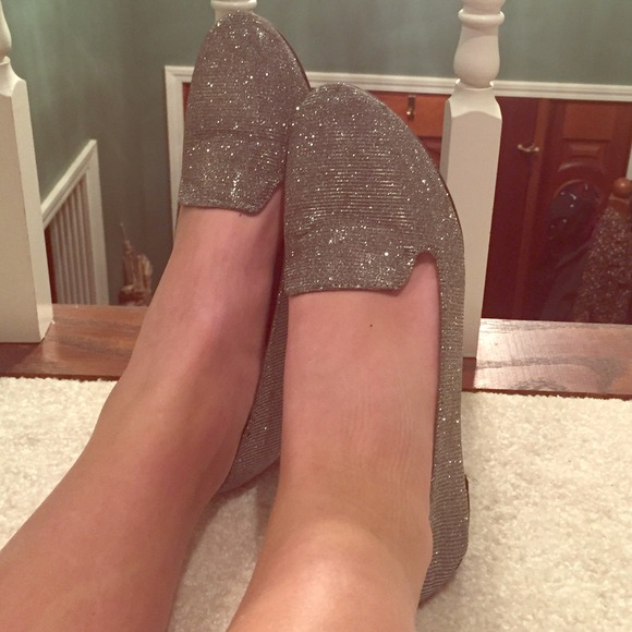 NWOT Black Poppy Glitter Loafers