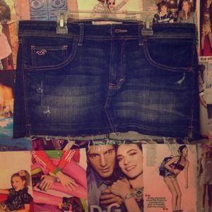 Hollister Dark Wash Jean skirt