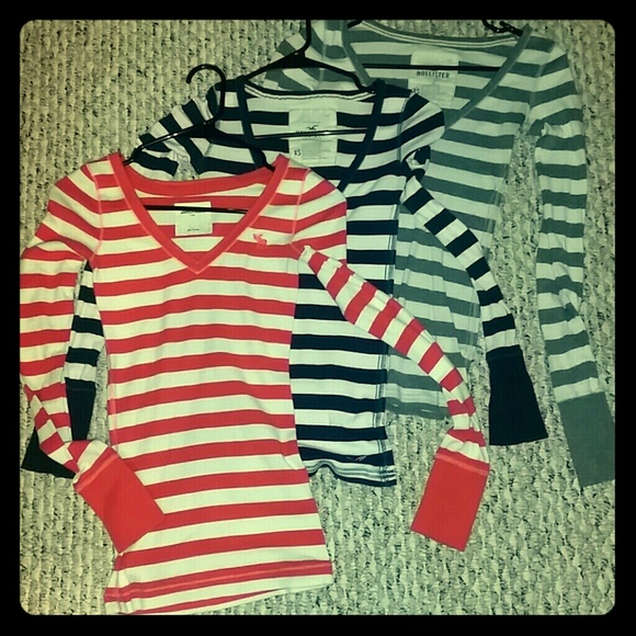 Abercrombie and Hollister Bundle of Stiped Tops