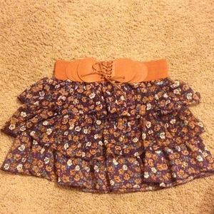 Fluffed flower skirt
