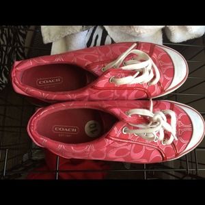 Red coach sneakers