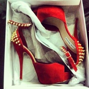 Red studded Steve Madden pumps size 7.5