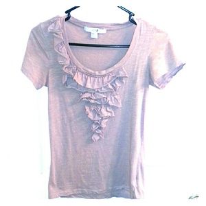 Cute Short Sleeved Shirt with Ruffles