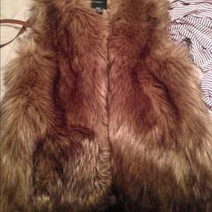 Faux fur vest