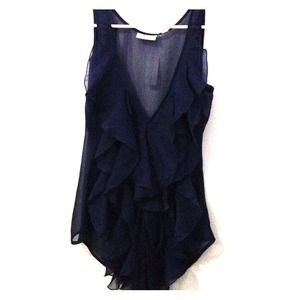 Sheer navy blue top