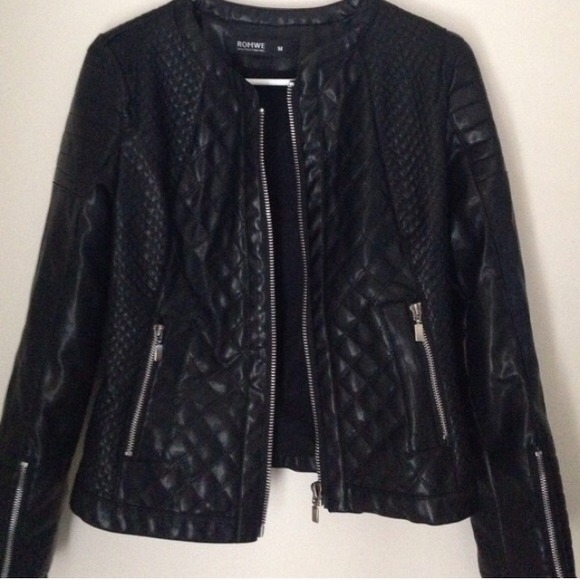 Black Zara inspired leather jacket