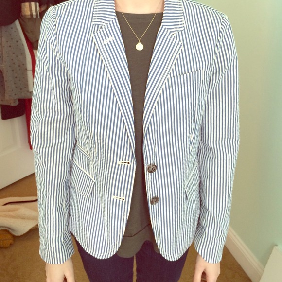 J. Crew seersucker blazer
