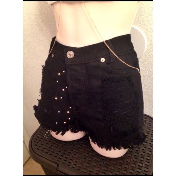 🚫sold🚫Black brandy high waisted shorts - Picture 2 of 4