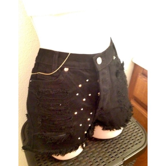 🚫sold🚫Black brandy high waisted shorts - Picture 3 of 4