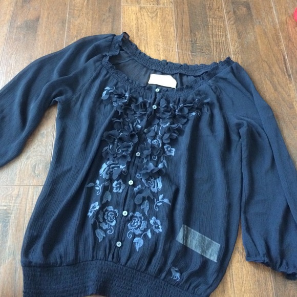 Blue see threw top