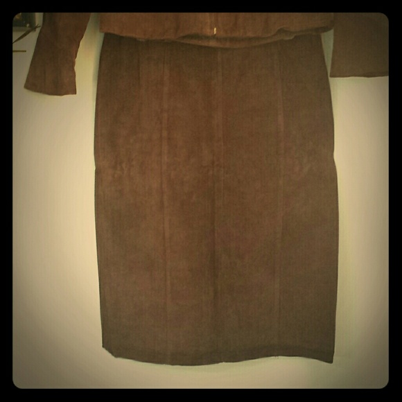 Brown Suede Skirt