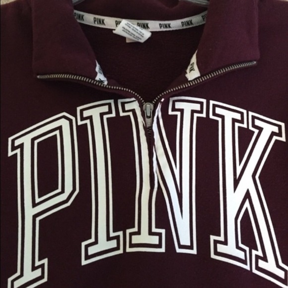 Burgundy VS PINK Pullover/Half Zip - Picture 3 of 4