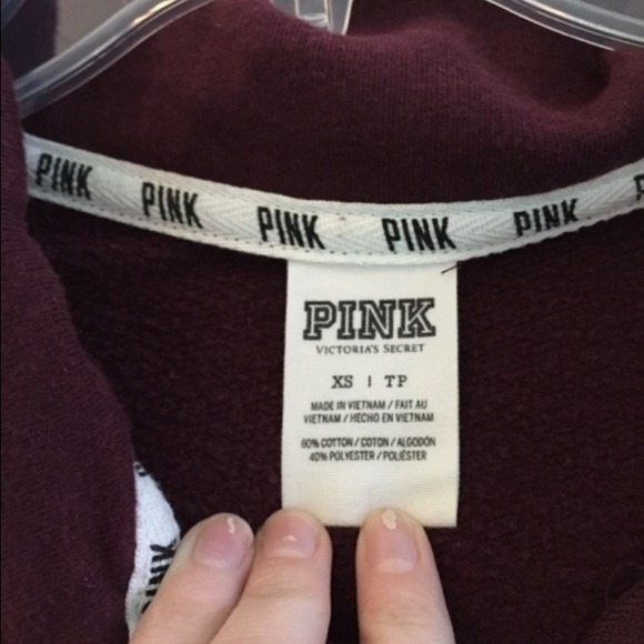 Burgundy VS PINK Pullover/Half Zip - Picture 4 of 4