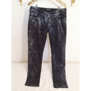 Silver Jeans Jeans - Floral Metallic Silver Skinny Jeans Silver Jeans Jeans - Floral Metallic Silver Skinny Jeans