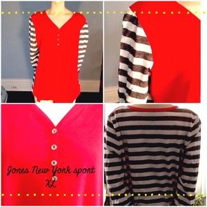 Jones New York sport cotton long sleeved top