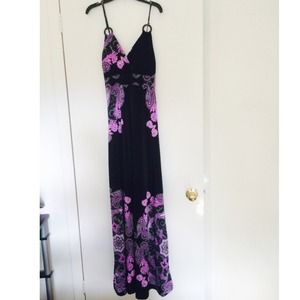 Purple Printed Dress