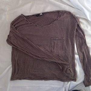 long sleeve striped tee