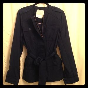 Navy blue light weight spring coat