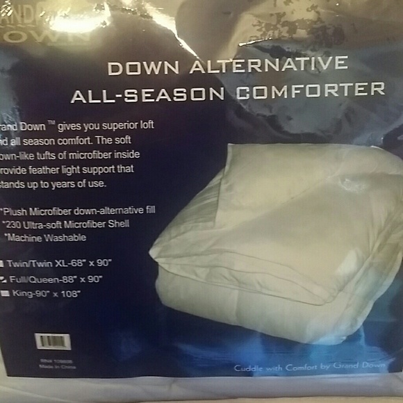 "Reduced" Down alternative comforter