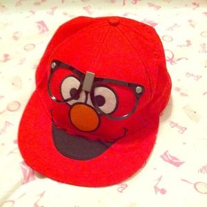 Sesame Street Nerdy Elmo Flat Bill Hat