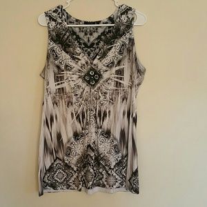 NWOT long flowy jeweled shirt