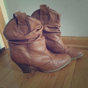 Tan ankle boots